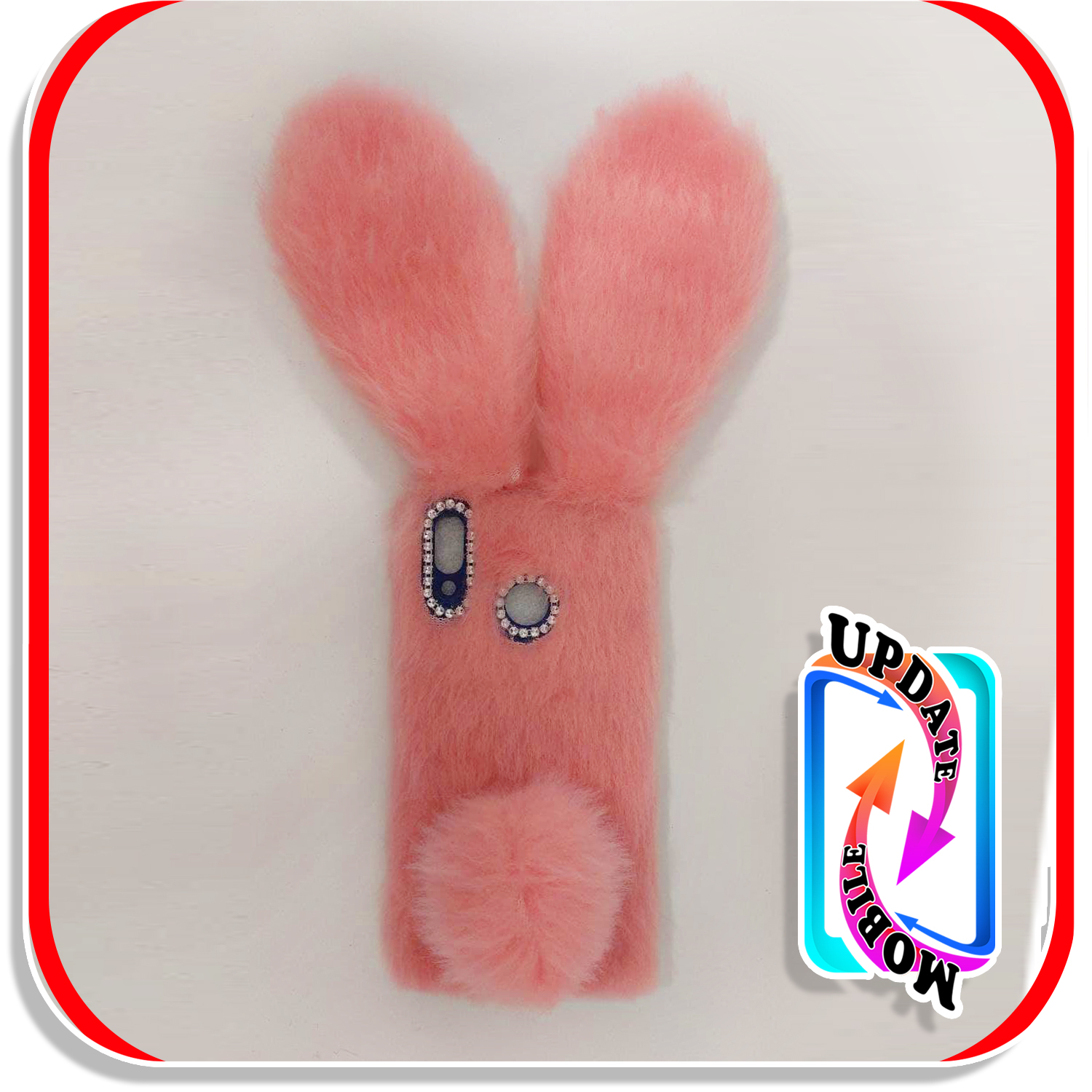 قاب خزدار خرگوشی پشمالو طرح عروسکی مناسب برای  گوشی هواوی y9 (2019)