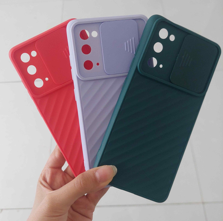 قاب سلیکون کشویی محافظ لنزدار مناسب برای گوشی سامسونگ S20 FE